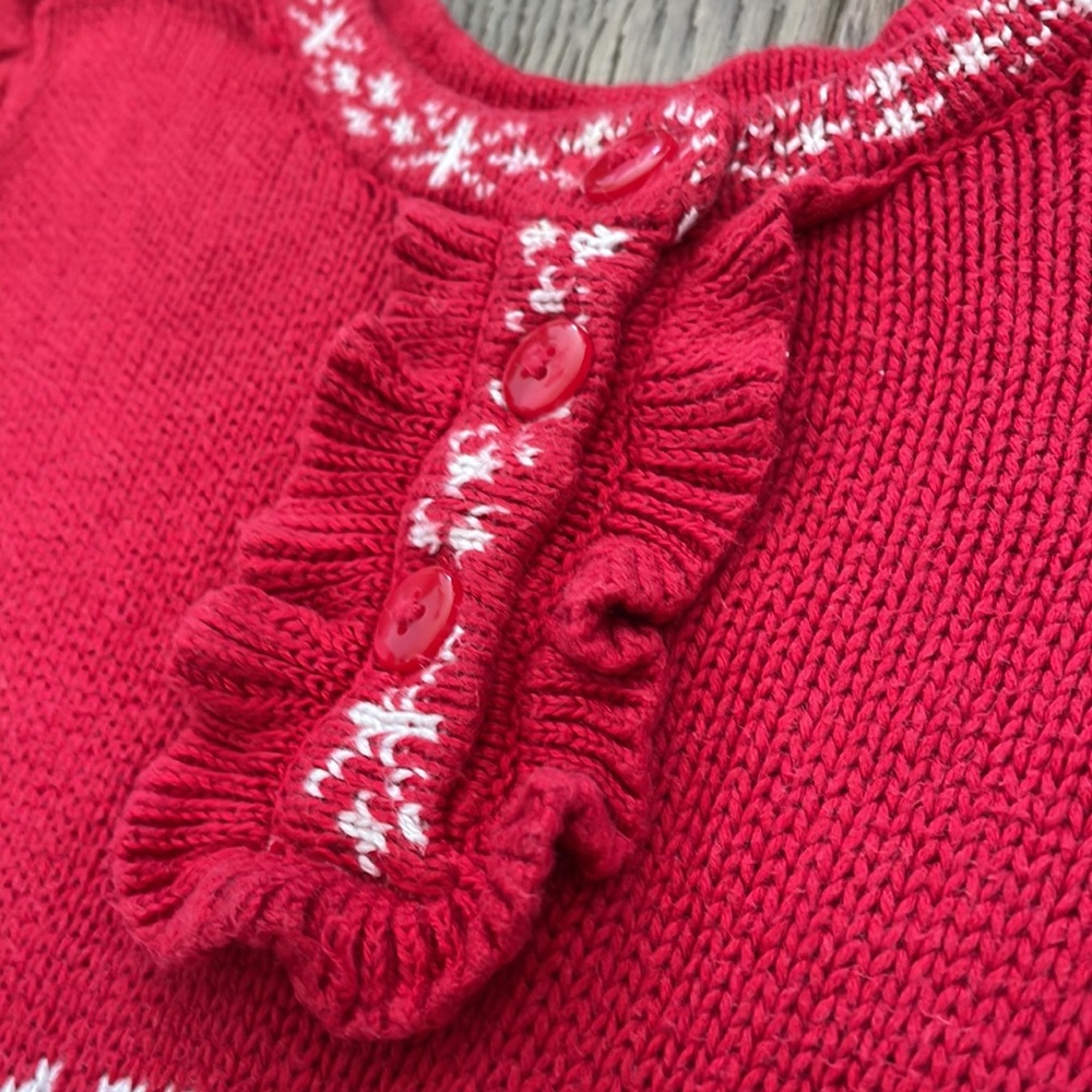 NWOT-Hanna Andersson Girl’s Nordic Sweater Dress - Picture 4 of 6